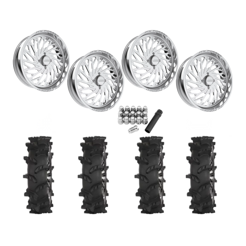 High Lifter Outlaw Max 37x10-22 Tires on JTX Forged Empire Polished Wheels