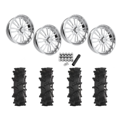 High Lifter Outlaw Max 44x10-24 Tires on JTX Forged Enclave Polished Wheels