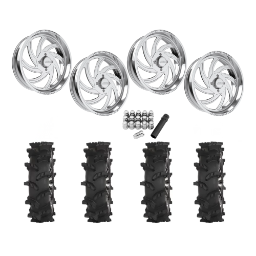 High Lifter Outlaw Max 37x10-22 Tires on JTX Forged Orbit Polished Wheels