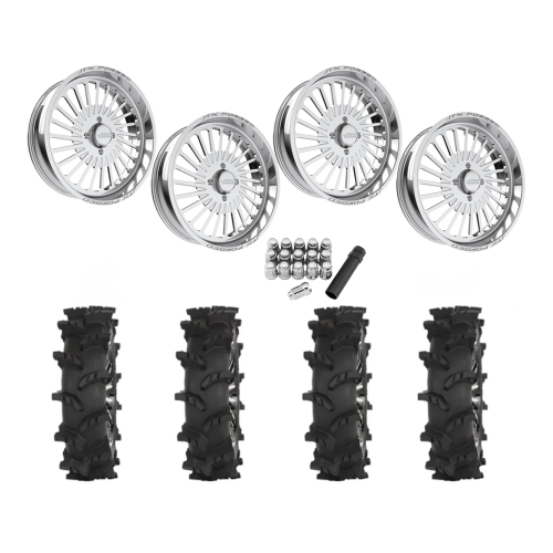 High Lifter Outlaw Max 37x10-24 Tires on JTX Forged Reaper Polished Wheels