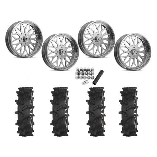 High Lifter Outlaw Max 37x10-24 Tires on KG1 Forged KU022 Galactic Polished Wheels