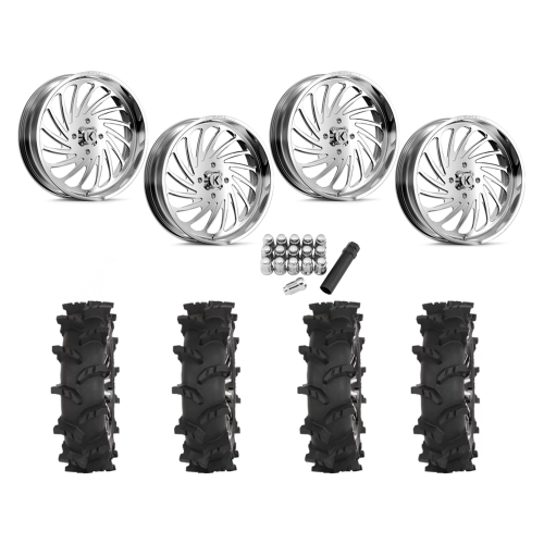 High Lifter Outlaw Max 37x10-24 Tires on KG1 Forged KU023 Bender Polished Wheels High Lifter Outlaw Max 37x10-24 Tires on KG1 Forged KU023 Bender Polished Wheels