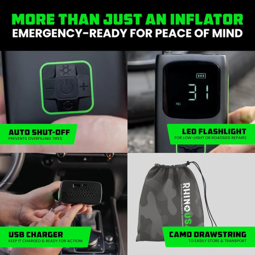 Rhino USA 150 PSI Portable Tire Inflator