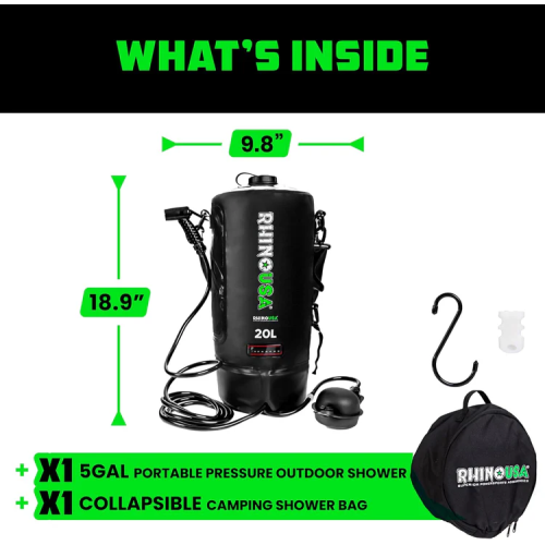 Rhino USA 5 Gallon Portable Shower Kit