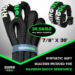 Rhino USA 7/8" x 30' Kinetic Rope Recovery Kit Rhino USA 7/8" x 30' Kinetic Rope Recovery Kit