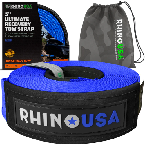 Rhino USA 3" x 20' Ultimate Recovery Tow Strap