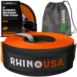 Rhino USA 3" x 20' Ultimate Recovery Tow Strap Rhino USA 3" x 20' Ultimate Recovery Tow Strap