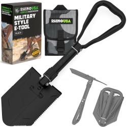 Rhino USA Folding Survival Shovel w/ Pick