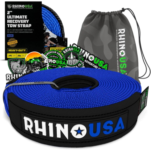 Rhino USA 2" x 20' Ultimate Recovery Tow Strap