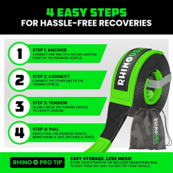 Rhino USA 2" x 20' Ultimate Recovery Tow Strap Rhino USA 2" x 20' Ultimate Recovery Tow Strap