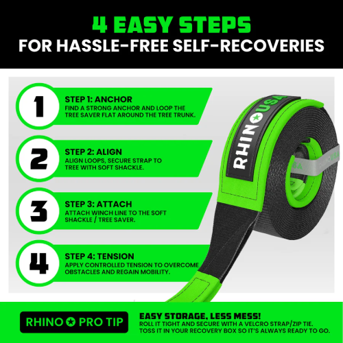 Rhino USA 3" x 8' Recovery Tree Saver Strap