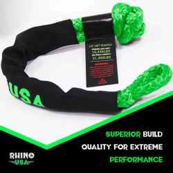 Rhino USA 3/8" Synthetic Soft Shackles Rhino USA 3/8" Synthetic Soft Shackles