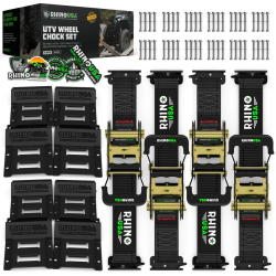 Rhino USA UTV Wheel Chock Tie-Down Kit - 4 Pack