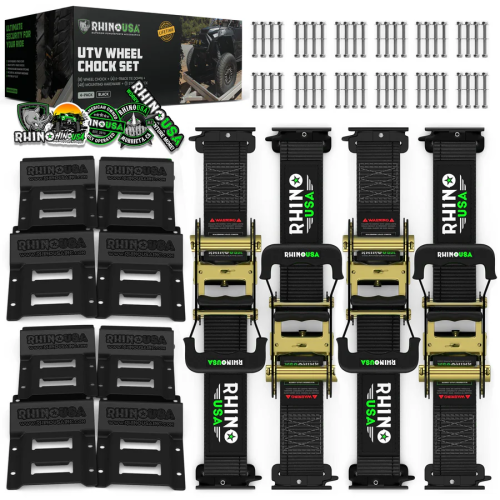 Rhino USA UTV Wheel Chock Tie-Down Kit - 4 Pack