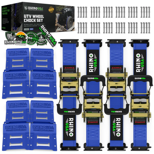 Rhino USA UTV Wheel Chock Tie-Down Kit - 4 Pack