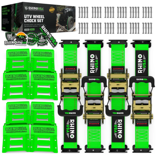 Rhino USA UTV Wheel Chock Tie-Down Kit - 4 Pack