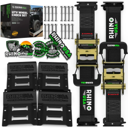 Rhino USA UTV Wheel Chock Tie-Down Kit - 2 Pack