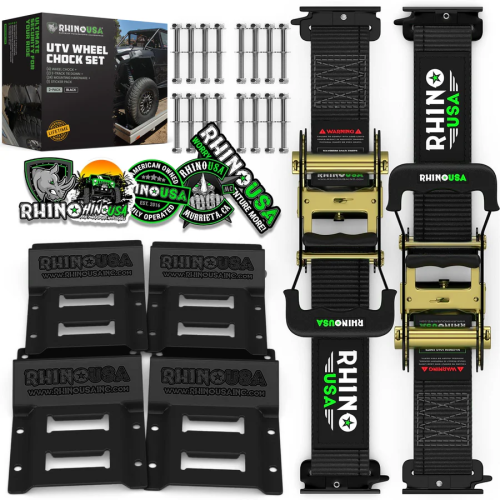 Rhino USA UTV Wheel Chock Tie-Down Kit - 2 Pack