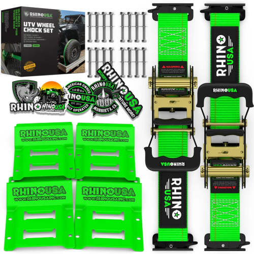 Rhino USA UTV Wheel Chock Tie-Down Kit - 2 Pack