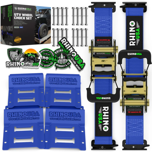 Rhino USA UTV Wheel Chock Tie-Down Kit - 2 Pack