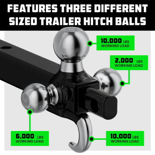 Rhino USA Tri-Ball Hitch (2" Receivers)