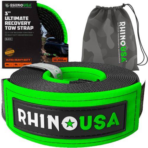 Rhino USA 3" x 30' Ultimate Recovery Tow Strap