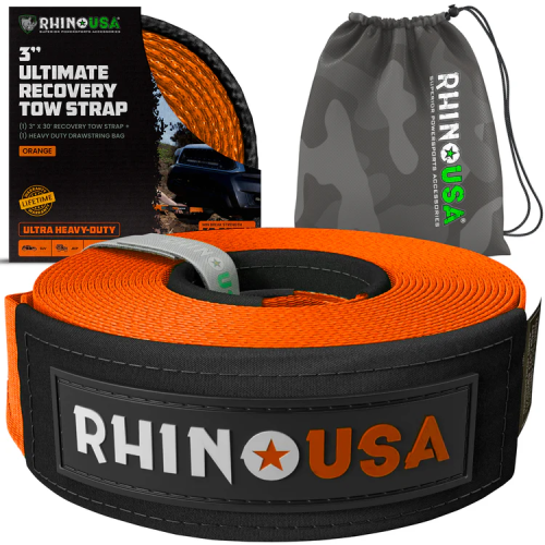 Rhino USA 3" x 30' Ultimate Recovery Tow Strap