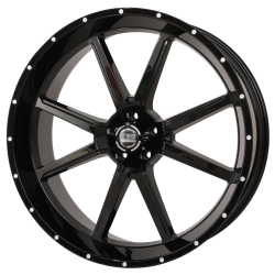 EFX MotoSlayer 45x10.5-24 Tires on Frontline 556 Gloss Black (24x9) Wheels
