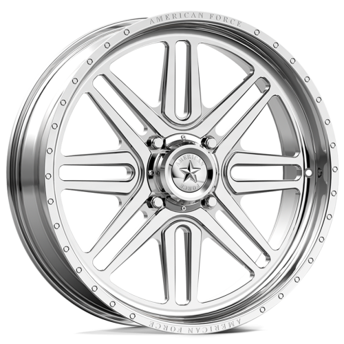 BKT AT 171 33x9-20 Tires on American Force K01 Summit Polished Forged Wheels