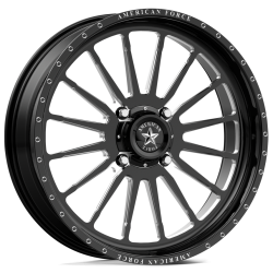 BKT AT 171 33x9-20 Tires on American Force K03 Alpine Black Forged Wheels BKT AT 171 33x9-20 Tires on American Force K03 Alpine Black Forged Wheels