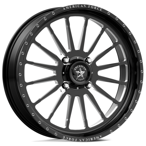 BKT AT 171 33x9-20 Tires on American Force K03 Alpine Black Forged Wheels BKT AT 171 33x9-20 Tires on American Force K03 Alpine Black Forged Wheels