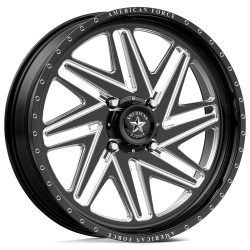 BKT AT 171 35x9-20 Tires on American Force K08 Carver Black Forged Wheels BKT AT 171 35x9-20 Tires on American Force K08 Carver Black Forged Wheels