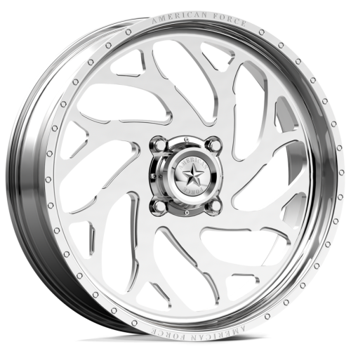 EFX Motohavok 35x8.5-22 Tires on American Force K09 UFO Polished Forged Wheels