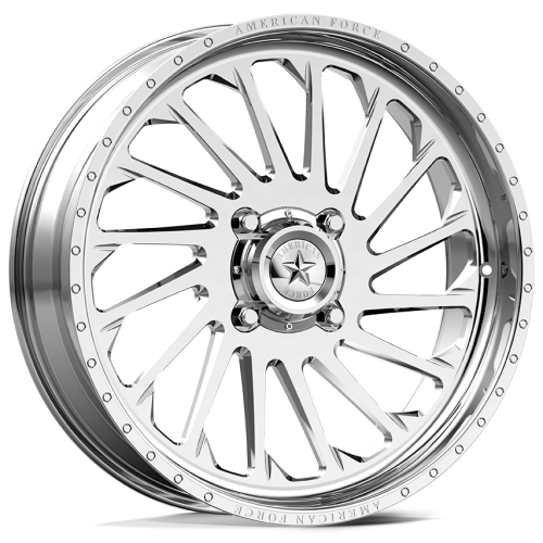 BKT AT 171 35x9-20 Tires on American Force K12 Shredder Polished Forged Wheels