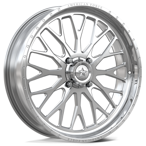 BKT AT 171 35x9-20 Tires on American Force K13 Invader Polished Forged Wheels