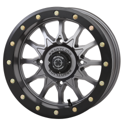 Frontline 223 Gunmetal Gray 14x7 Beadlock Wheels/Rims (Full Set) Frontline 223 Gunmetal Gray 14x7 Beadlock Wheels/Rims (Full Set)