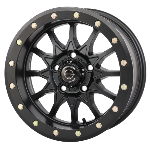 Frontline 223 Matte Black 14x7 Beadlock Wheels/Rims (Full Set) Frontline 223 Matte Black 14x7 Beadlock Wheels/Rims (Full Set)