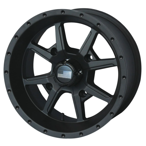 Wild Boar Razorback M/T 30x9.5-14 (6-Ply) Mud Tires on Frontline 556 Stealth Wheels Wild Boar Razorback M/T 30x9.5-14 (6-Ply) Mud Tires on Frontline 556 Stealth Wheels