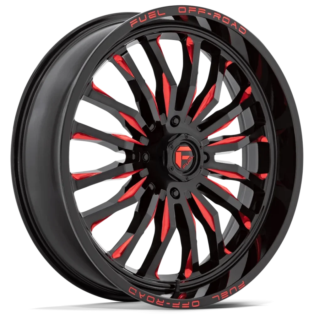 Fuel Arc Gloss Black Milled Red wheel