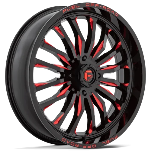 Fuel Arc Gloss Black Milled Red wheel