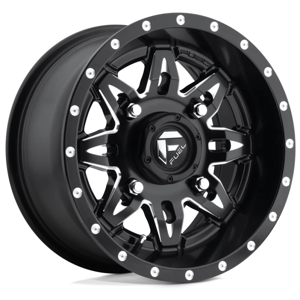 Fuel Lethal Matte Black Milled wheel