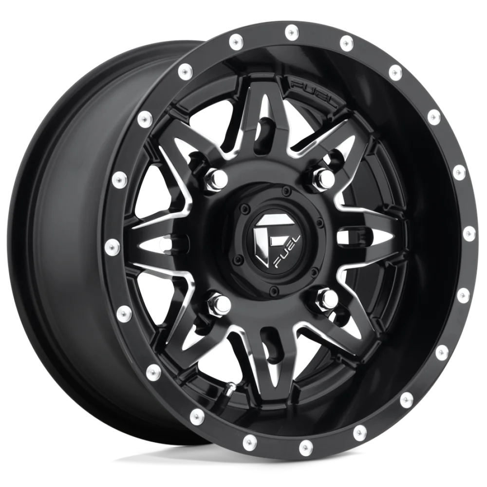 Fuel Lethal Matte Black Milled wheel