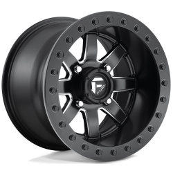 Frontline ACP 33x12-15 (10ply) Tires on Fuel Maverick Matte Black Milled (15x10) Beadlock Wheels