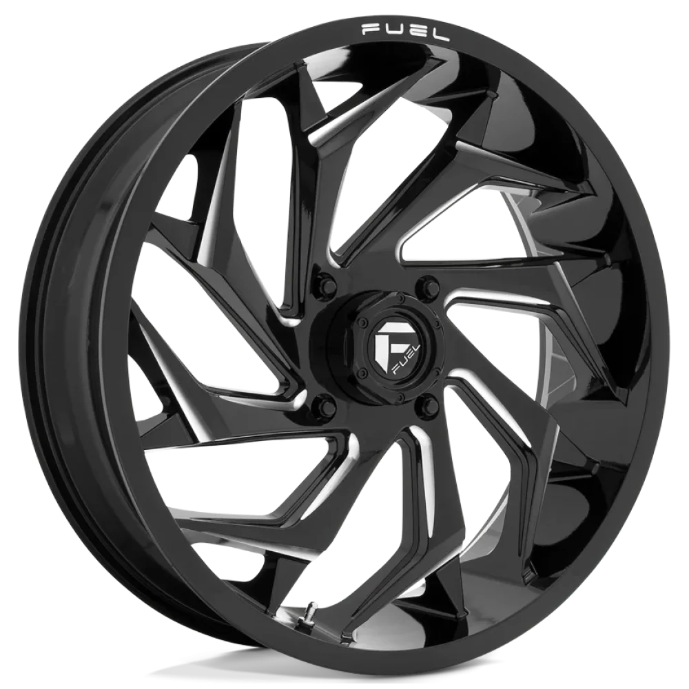 Fuel Reaction Gloss Black Milled wheel