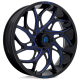 Terache Aztex XL 35x9-20 (8ply) Tires on Fuel Runner Candy Blue Wheels