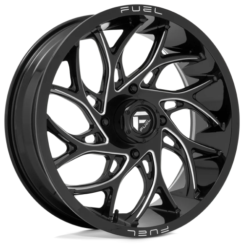 Terache Aztex XL 38x9-22 (8ply) Tires on Fuel Runner Gloss Black Milled Wheels Terache Aztex XL 38x9-22 (8ply) Tires on Fuel Runner Gloss Black Milled Wheels