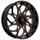 Terache Aztex XL 44x9.5-24 (8ply) Tires on Fuel Runner Candy Orange Wheels