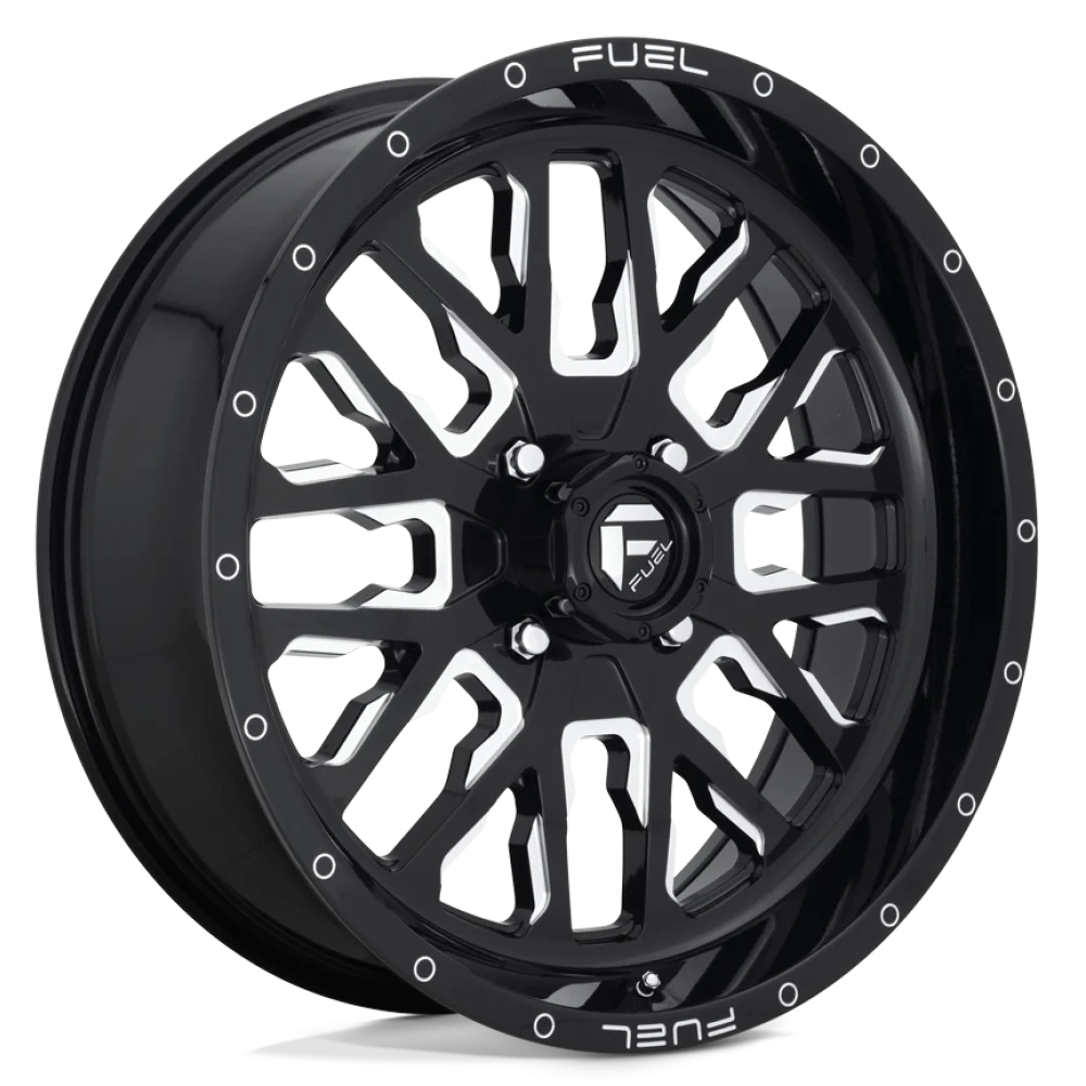 Fuel Stroke Gloss Black Milled wheel