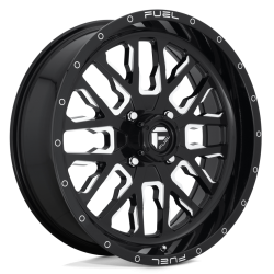 Frontline BDC 30x10-20 (10ply) Radial Tires on Fuel Stroke Gloss Black Milled Wheels Frontline BDC 30x10-20 (10ply) Radial Tires on Fuel Stroke Gloss Black Milled Wheels