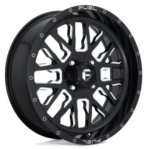 Fuel Stroke Gloss Black Milled wheel